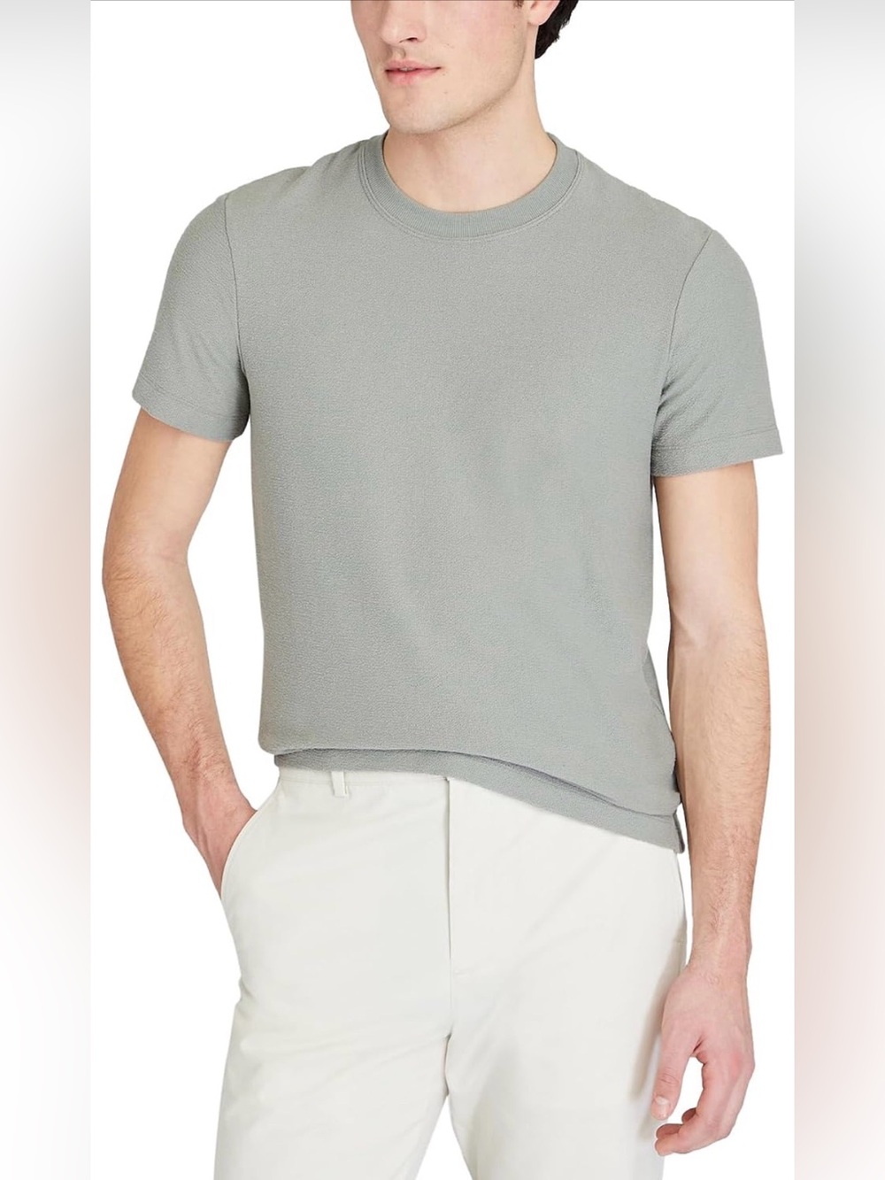 Club Monaco Men's Crew Neck Short Sleeve Shirt - Gray - NWT